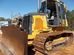 2011 JOHN DEERE 450J LGP CRAWLER DOZER, 4,982 hrs,  CAB, AC, 6 WAY BLADE, S