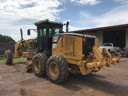 2008 CATERPILLAR 140M MOTOR GRADER, 7,079 HRS.  VHP, CAB, AC, ARTICULATED,