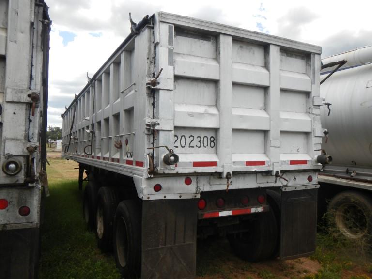 1986 SUMMITT AD36 END DUMP TRAILER,  TRI-AXLE DUALS, RAYCO SUSPENSION, 22.5