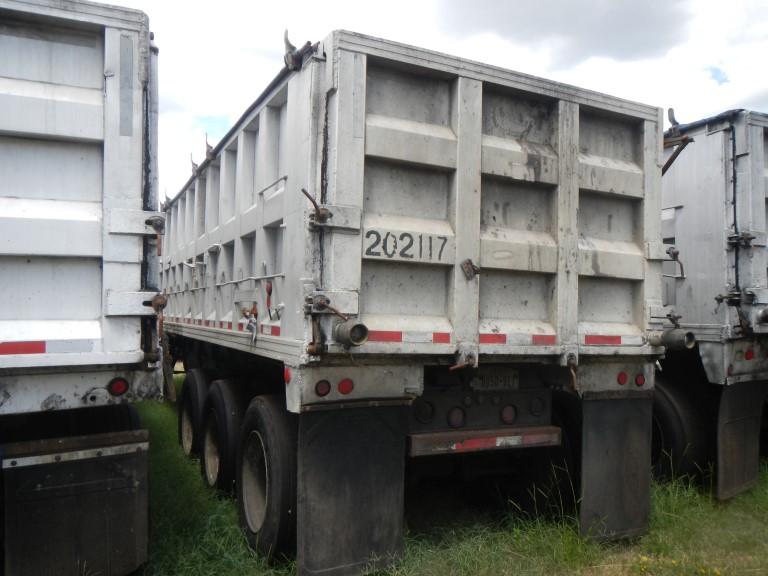 1981 SUMMITT AD36 END DUMP TRAILER,  TRI-AXLE DUALS, RAYCO SUSPENSION, 22.5