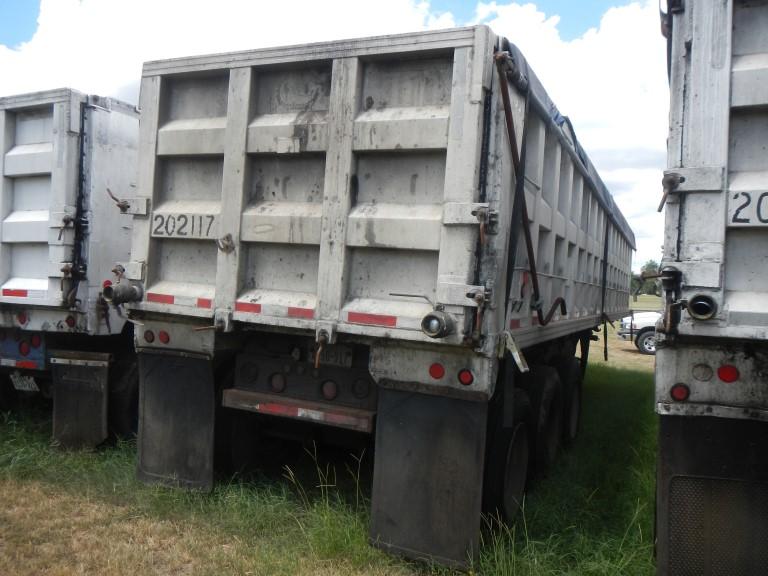 1981 SUMMITT AD36 END DUMP TRAILER,  TRI-AXLE DUALS, RAYCO SUSPENSION, 22.5