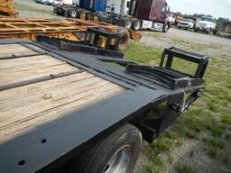 SHOPBUILT 20' EQUIPMENT TRAILER,  PINTLE HITCH, 14' DECK, 6' DOVETAIL, FOLD