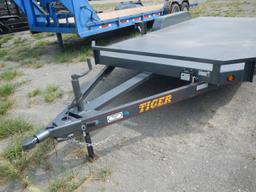 2018 TIGER 8318T CAR HAULING TRAILER,  BUMPER PULL, 18', SLIDE IN RAMPS, TA