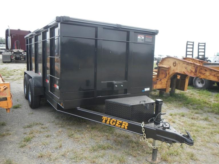 2018 TIGER 7714MD7K DUMP TRAILER,  BUMPER PULL, 14' LONG, 48" SIDES, TANDEM