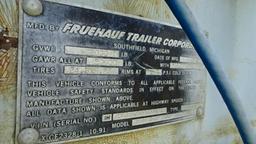 1993 FRUEHAUF 53' VAN TRAILER,  SLIDING TANDEMS ON SPRINGS, 22.5 TIRES ON B