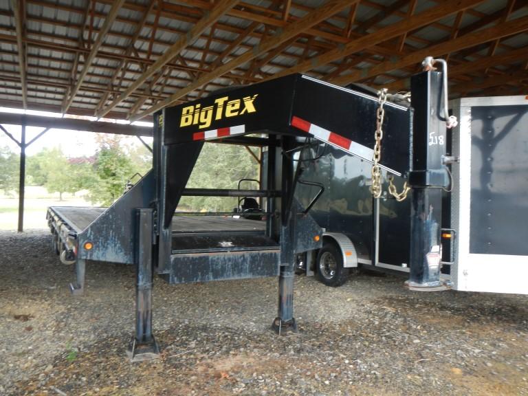 2009 BIG TEX 25GN EQUIPMENT TRAILER,  GOOSENECK, 48" SPREAD AXLE, 96"X24' L