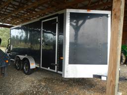 2009 CARGO CRAFT VECTOR ENCLOSED TRAILER,  20', TANDEM AXLE, SIDE DOOR, ELE