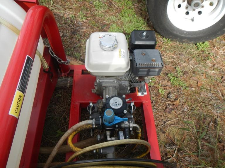 60 GALLON WATER TANK  WITH PUMP, HONDA GAS ENGINE, HOSE REEL WITH HOSE