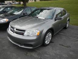 2012 DODGE AVENGER CAR, 83,500+ mi,  4-DOOR, V6, AUTOMATIC, PS, AC S# 1C3CD