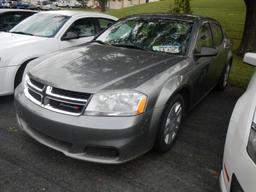 2012 DODGE AVENGER CAR, 84,574+ mi,  4-DOOR, V6, AUTOMATIC, PS, AC S# 1C3CD