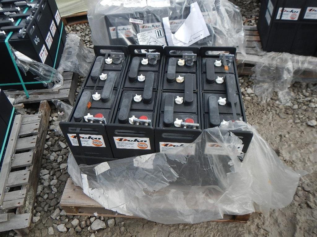 PALLET WITH (4) DEKA BATTERIES, 72-VOLT