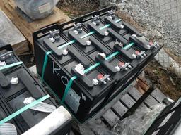 PALLET WITH (4) DEKA BATTERIES, 72-VOLT