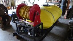 300 GALLON SPRAY RIG,  HONDA GAS MOTOR, ELECTRIC HOSE REEL, ROLLER PUMP