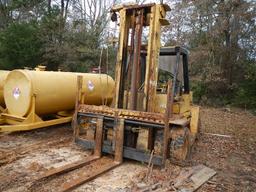 "CATERPILLAR 150 FORKLIFT,  DIESEL, 2-STAGE MAST, SIDE SHIFT, DUAL TIRES, C