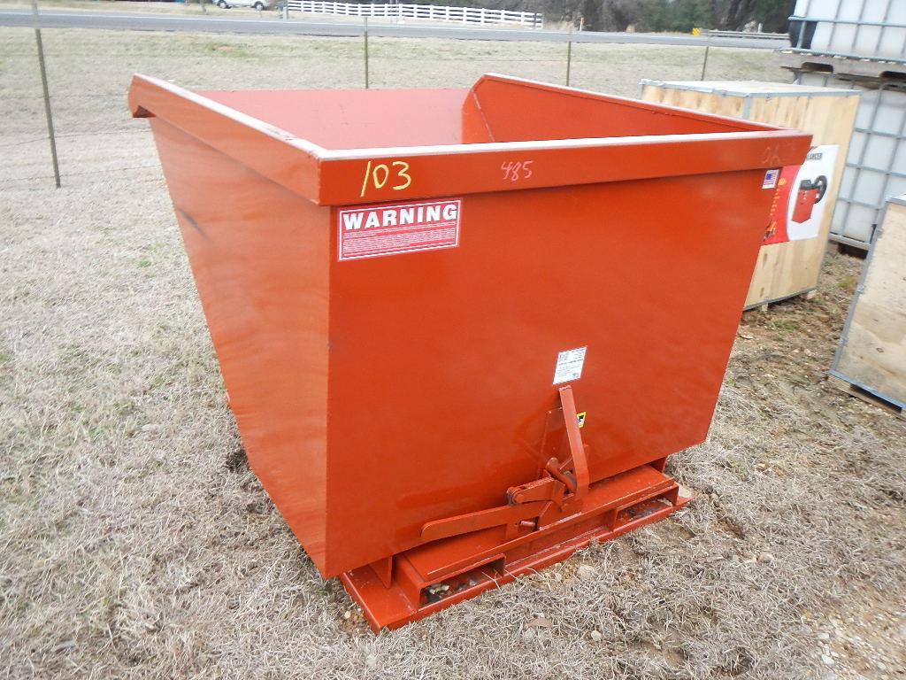 KC 2 YARD SELF DUMPING HOPPER WITH FORKLIFT TUBES