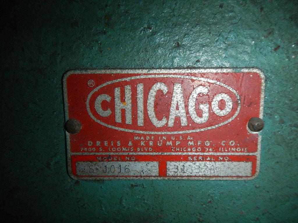 CHICAGO S-1016 METAL BRAKE,  12' S# 313328