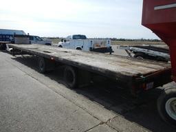 40FT GOOSENECK TRAILER  TANDEM AXLE DUAL WHEELS, TWO POST JACK, NO TITLE