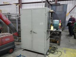 METAL CABINET WITH IRON PLATES AND  AIR OVER HYDRALIC BENDER LOAD OUT FEE: