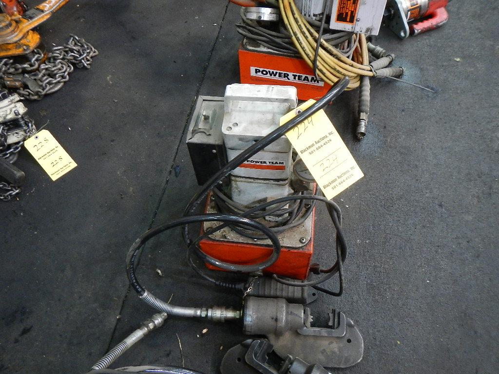 POWERTEAM PORTABLE HYDRAULIC POWER PACK   LOAD OUT FEE: $5.00