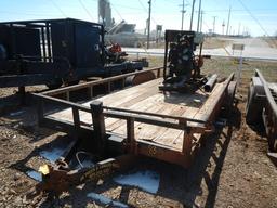 PROGRESSIVE 20' UTILITY TRAILER,  TANDEM AXLE, SINGLE TIRE(TIRES MISSING),