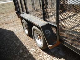 TEXAS BRAGG 16' TRASH TRAILER,  EXPANDED METAL SIDES & TOP, TANDEM AXLE S#