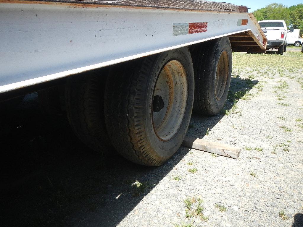 1984 TRAIL KING 21' EQUIPMENT TRAILER,  PINTLE HITCH, 16' DECK, 5' DOVETAIL