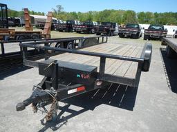 2017 MEB CAR HAULER TAG TRAILER,  220', 7' WIDE, TANDEM AXLE, ELECTRIC BRAK