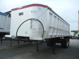 1999 TRAVIS END DUMP TRAILER,  ALUMINUM, 26', TANDEM AXLE, CENTER POINT SUS