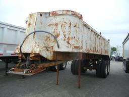 1985 LUFKIN TD25 END DUMP TRAILER,  22', TANDEM AXLE, CENTER POINT SUSPENSI