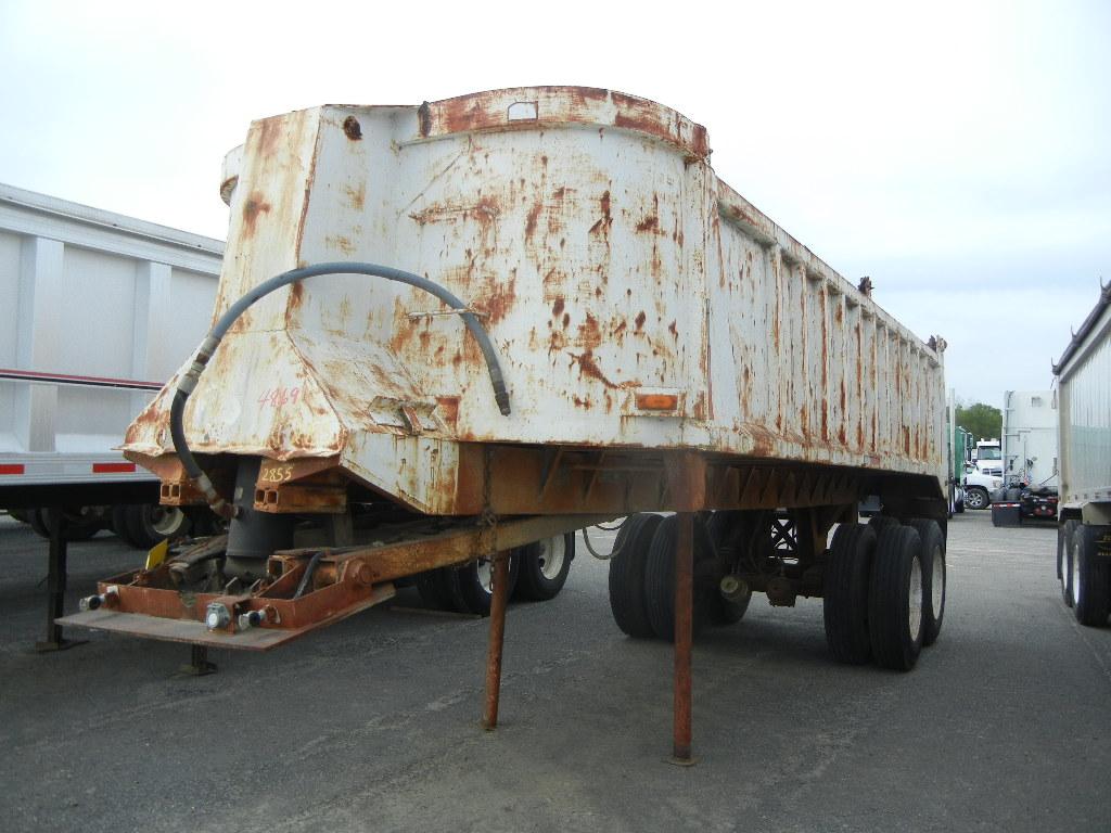 1985 LUFKIN TD25 END DUMP TRAILER,  22', TANDEM AXLE, CENTER POINT SUSPENSI