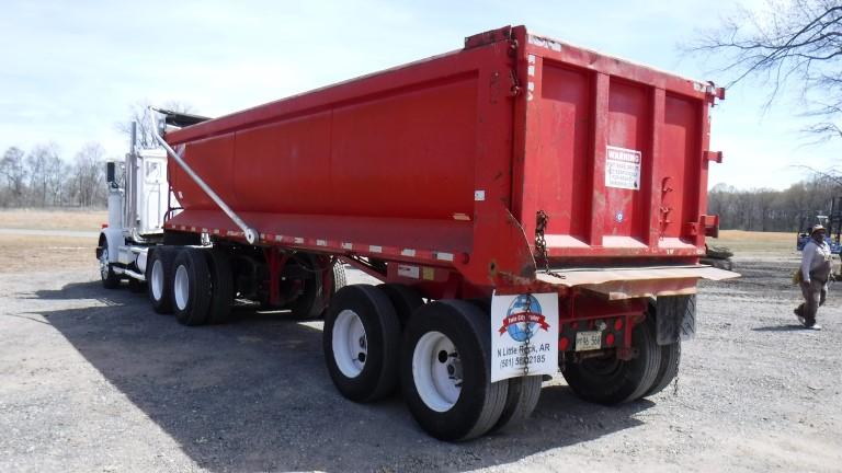 2006 HILBILT 26 1/4 HD MN END DUMP TRAILER,  STEEL, ROUND BOTTOM, TANDEM AX