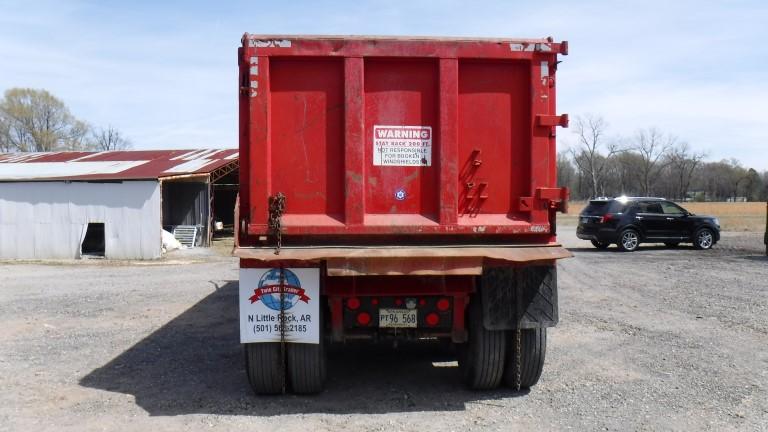 2006 HILBILT 26 1/4 HD MN END DUMP TRAILER,  STEEL, ROUND BOTTOM, TANDEM AX