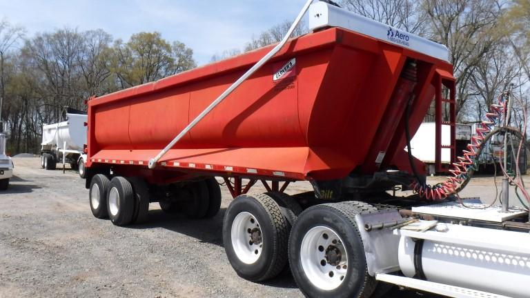 2006 HILBILT 26 1/4 HD MN END DUMP TRAILER,  STEEL, ROUND BOTTOM, TANDEM AX