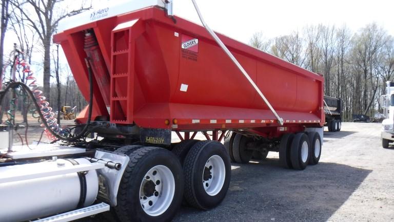 2006 HILBILT 26 1/4 HD MN END DUMP TRAILER,  STEEL, ROUND BOTTOM, TANDEM AX