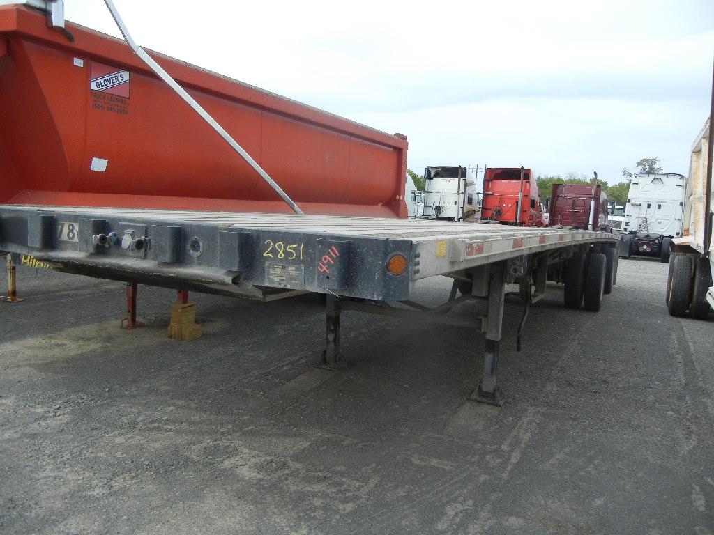 1999 TRAILMOBILE 48X102 FLATBED TRAILER,  SPREAD AXLE, AIR RIDE, 24.5 TIRES