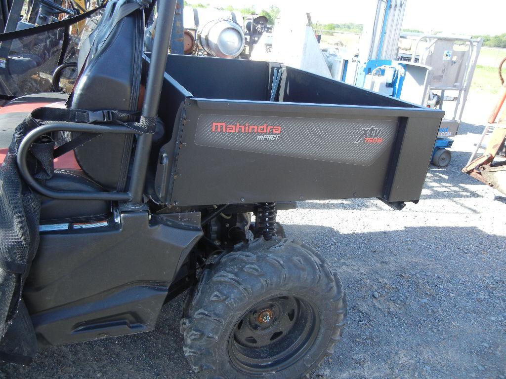 2016 MAHINDRA IMPACT UTV,  750 FUEL INJECTED GAS ENGINE, MANUAL DUMP, TOP A