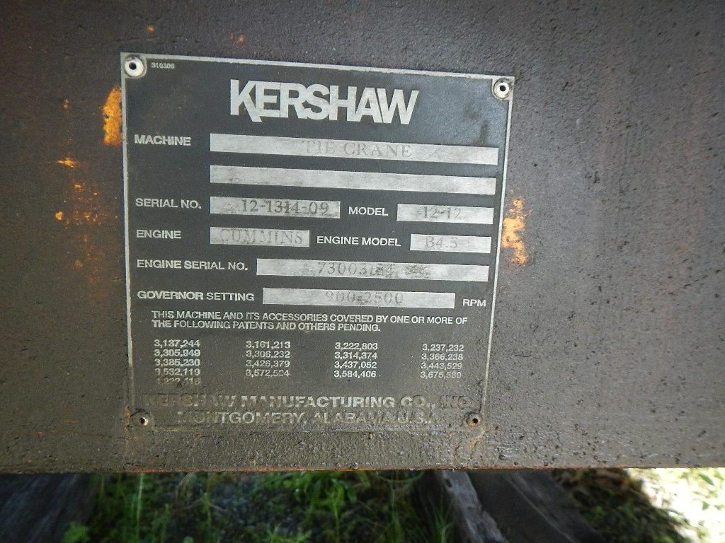 KERSHAW TIE HANDLING CRANE,  JOHN DEERE DIESEL S# N/A C# N/A