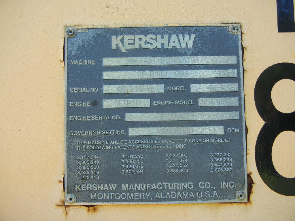 KEWSHAW 46-1 BALLAST REGULATOR, CAB, DETROIT DIESEL, S# 46-234-88