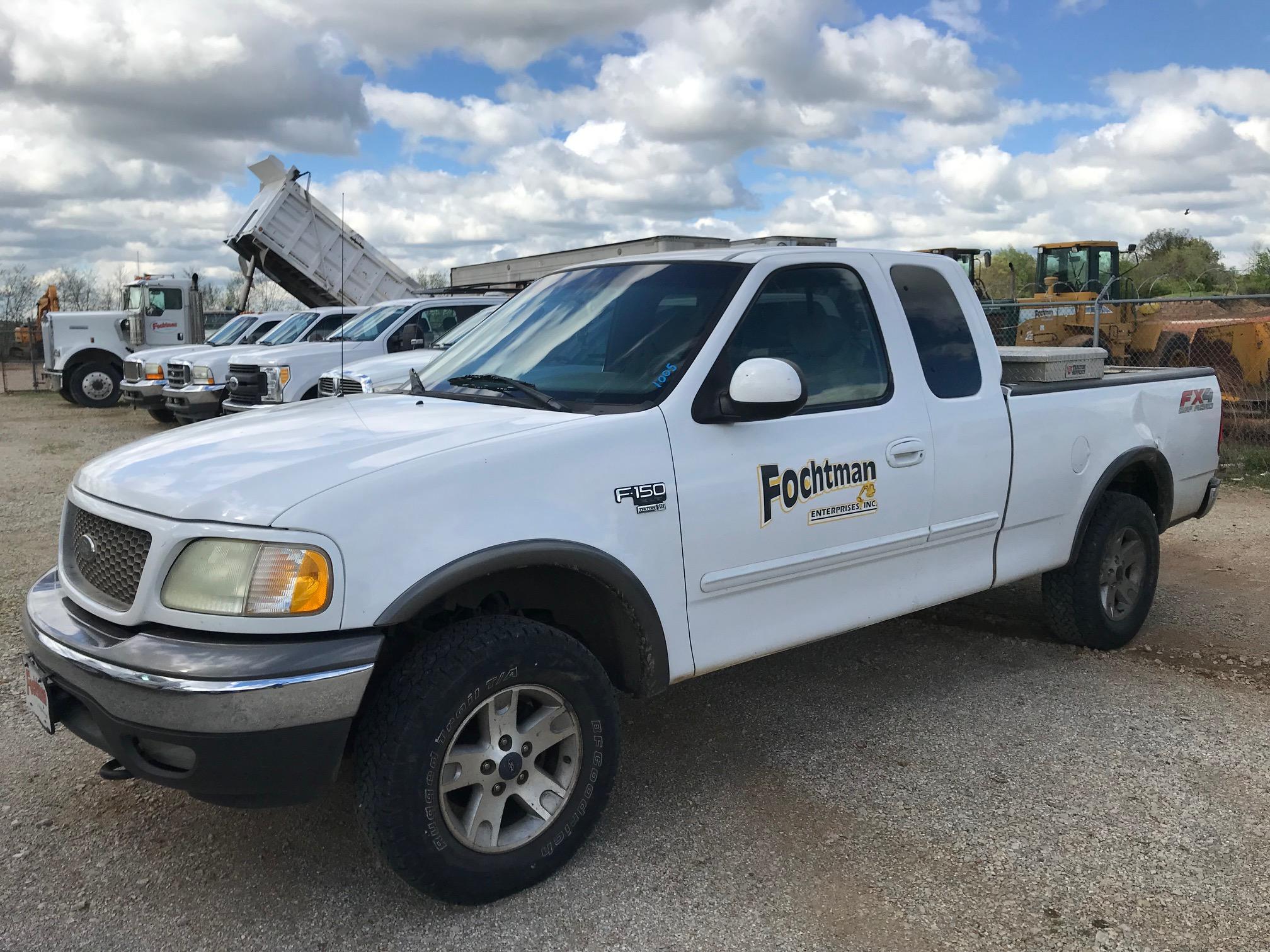 2003 FORD F150 PICKUP TRUCK,  4X4, EXTENDED CAB, V8 GAS, AT, PS, AC, FUEL T