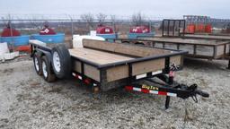 2018 BIG TEX 10PL-16BK TAG TRAILER,  (2) 5000 LB AXLES, BALL HITCH, SLIDE O