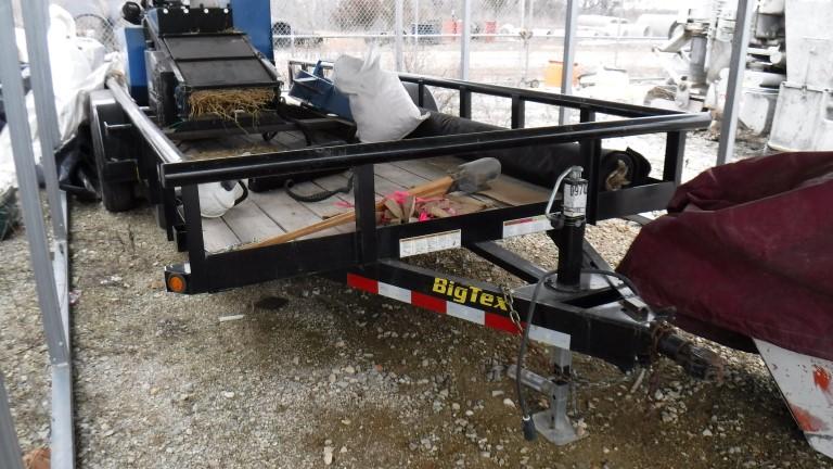 2015 BIG TEX 10PL-20BK TAG TRAILER,  (2) 5000 LB AXLES, BALL HITCH, SLIDE O