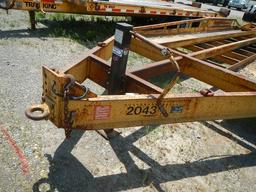 1998 BELSHE PAN TRAILER,  PINTLE HITCH, 20', 4' DOVETAIL W/ RAMPS, TANDEM A