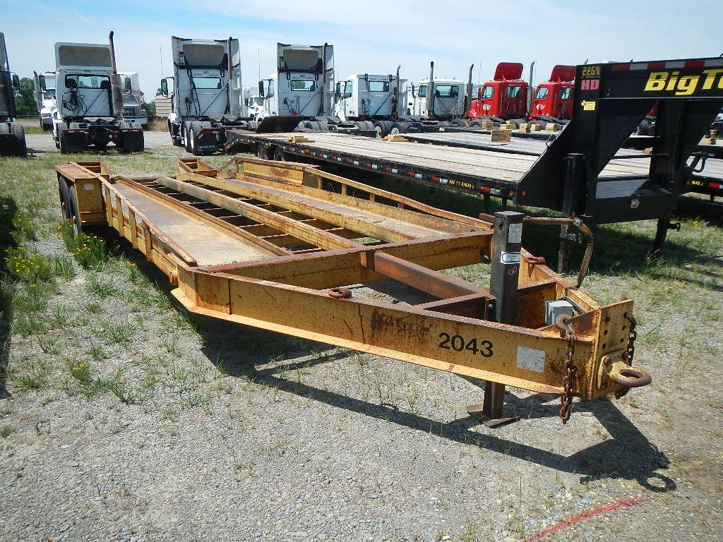 1998 BELSHE PAN TRAILER,  PINTLE HITCH, 20', 4' DOVETAIL W/ RAMPS, TANDEM A