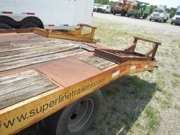 2005 SUPERLINE TRAILERS 7508C EQUIPMENT TRAILER,  PINTLE HITCH, 20' DECK, 5