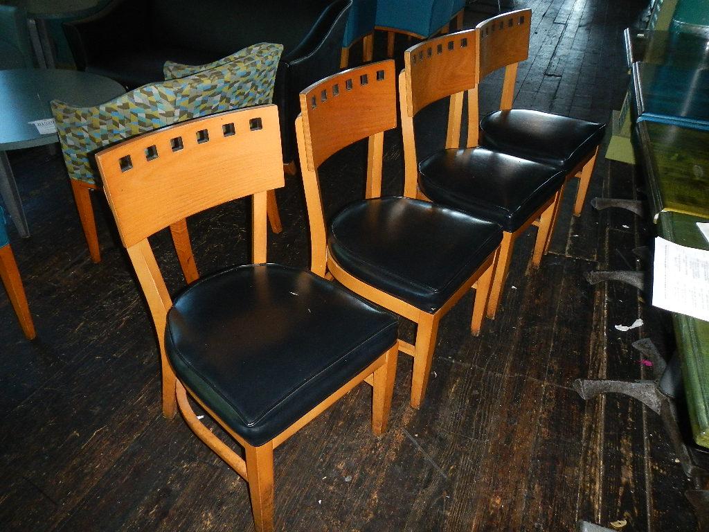 (4) TABLES AND (8) CHAIRS