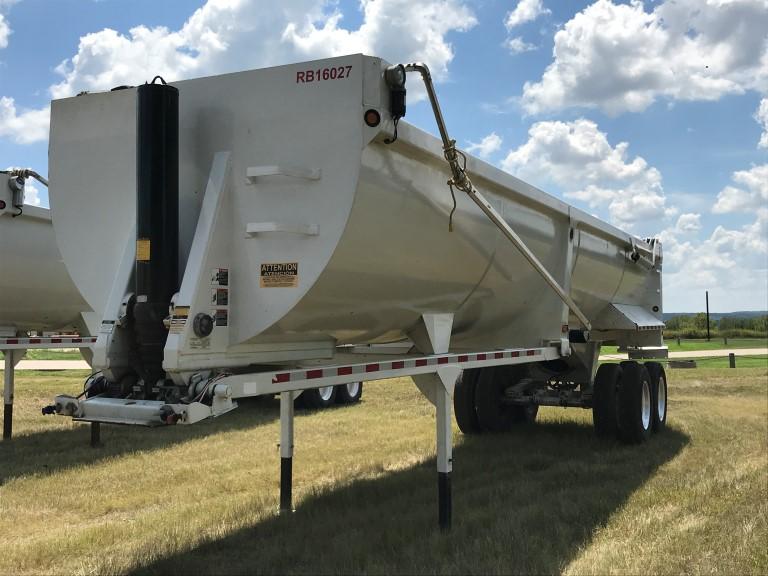 2015 CTS HRD32 END DUMP TRAILER,  32', STEEL, HALF ROUND, CENTERPOINT SPRIN