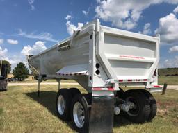 2015 CTS HRD32 END DUMP TRAILER,  32', STEEL, HALF ROUND, CENTERPOINT SPRIN