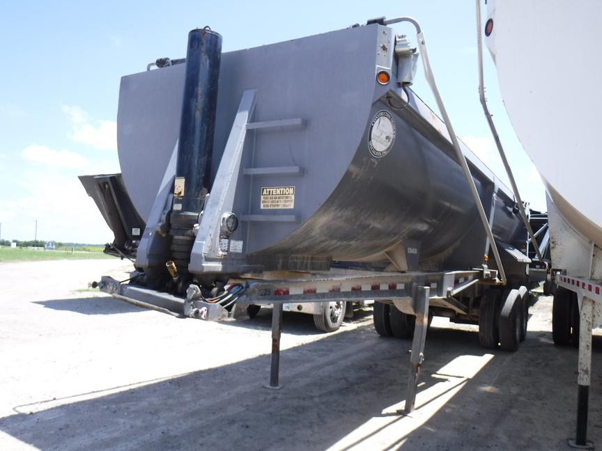 2008 CTS HRD28 QF END DUMP TRAILER,  28', STEEL, ROCK MASTER, HALF ROUND, C