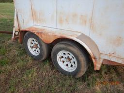 SHOPBUILT ENCLOSED CARGO TRAILER,  10',  BUMPER PULL, TANDEM AXLE, SINGLE W