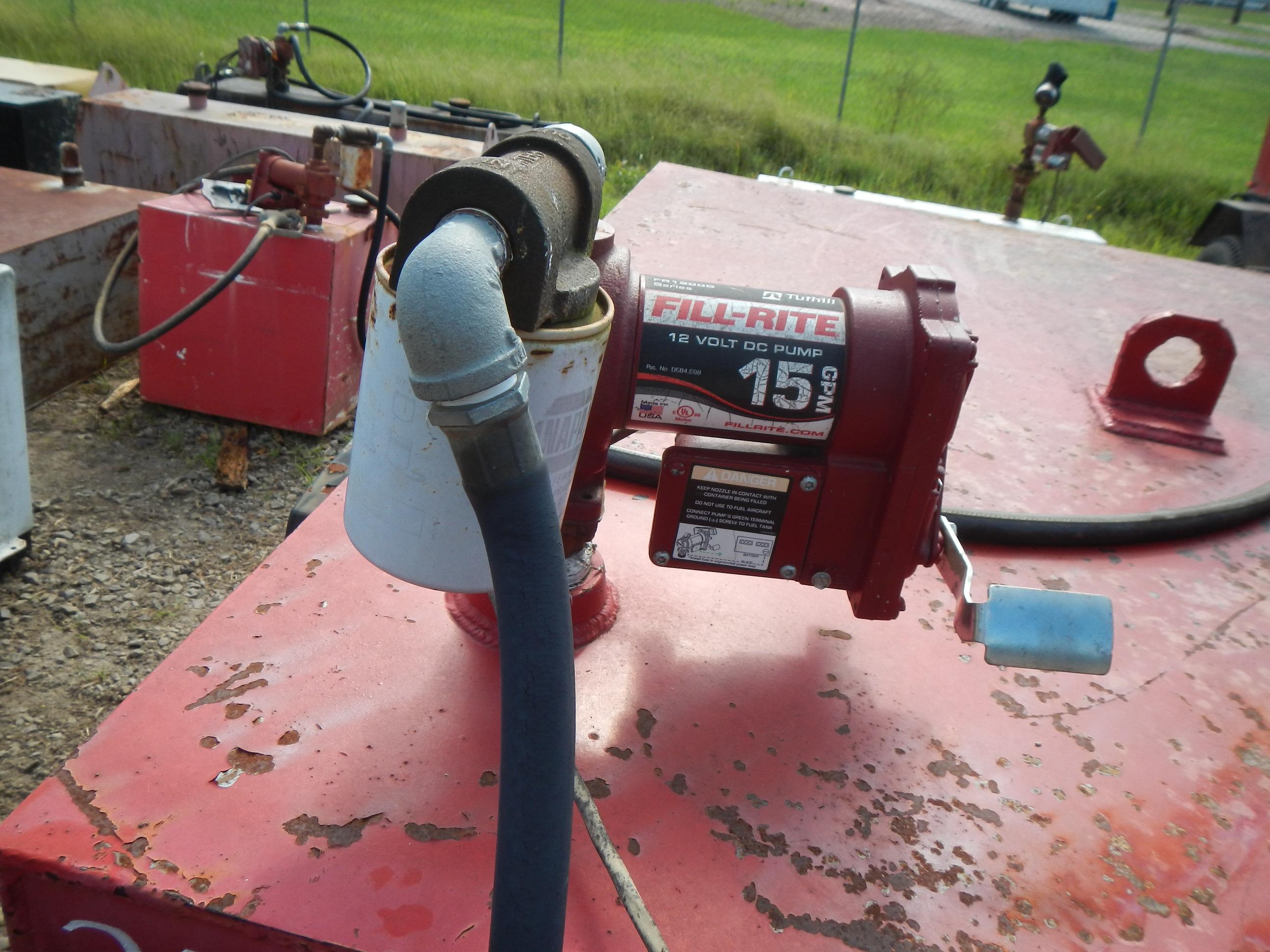 FUEL TRAILER,  SINGLE AXLE, 250-GALLON, FILL-RITE 15=GPM 12-V PUMP